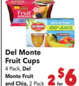 Vallarta Supermarkets Del Monte Fruit Cups offer