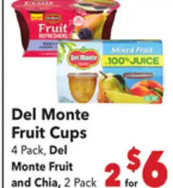 Vallarta Supermarkets Del Monte Fruit Cups offer