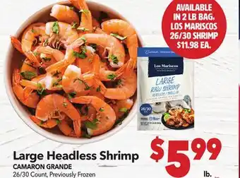 Vallarta Supermarkets Large Headless Shrimp / CAMARON GRANDE offer