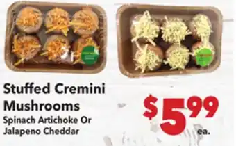 Vallarta Supermarkets Stuffed Cremini Mushrooms offer