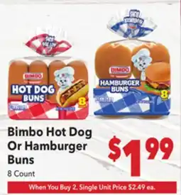 Vallarta Supermarkets Bimbo Hot Dog Or Hamburger Buns offer