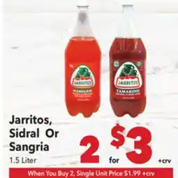 Vallarta Supermarkets Jarritos, Sidral Or Sangria offer