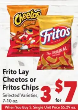 Vallarta Supermarkets Frito Lay Cheetos or Fritos Chips offer