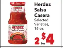 Vallarta Supermarkets Herdez Salsa Casera offer