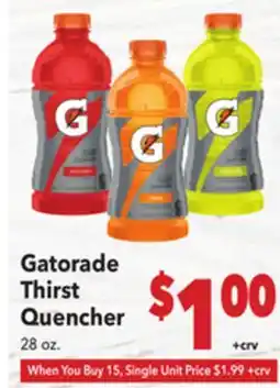 Vallarta Supermarkets Gatorade Thirst Quencher offer