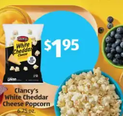 Aldi Clancy's White Cheddar Cheese Popcorn offer