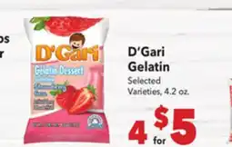 Vallarta Supermarkets D'Gari Gelatin offer