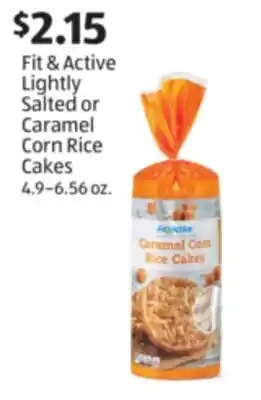 Aldi Fit & Active Lightly Salted or Caramel Corn Rice Cakes offer