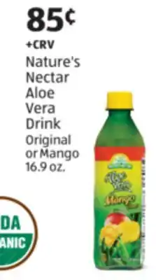 Aldi Nature's Nectar Aloe Vera Drink Original or Mango offer