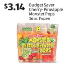 Aldi Budget Saver Cherry-Pineapple Monster Pops offer