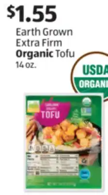 Aldi Earth Grown Extra Firm Organic Tofu offer