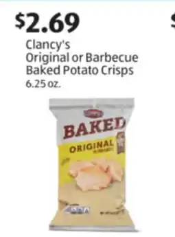 Aldi Clancy's Original or Barbecue Baked Potato Crisps offer