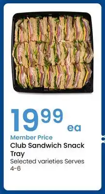 Albertsons Club Sandwich Snack Tray offer