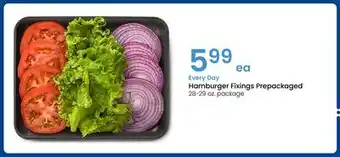 Albertsons Hamburger Fixings Prepackaged offer