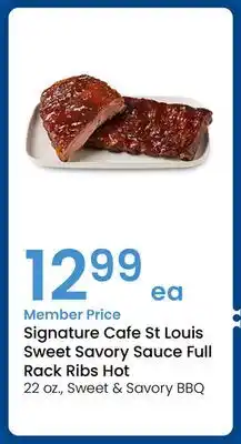 Albertsons Signature Cafe St Louis Sweet Savory Sauce Full Rack Ribs Hot offer