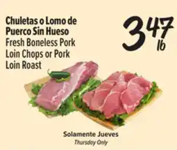 El Super Fresh Fresh Boneless Pork Loin Chops or Pork Loin Roast offer