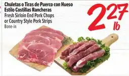 El Super Fresh Fresh Sirloin End Pork Chops or Country Style Pork Strips offer