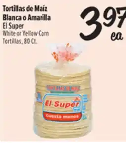 El Super Fresh White or Yellow Corn Tortillas offer