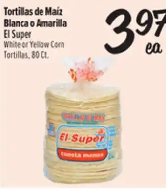 El Super Fresh White or Yellow Corn Tortillas offer