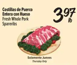 El Super Fresh Fresh Whole Pork Spareribs offer
