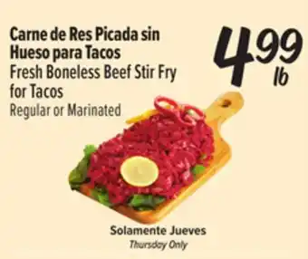 El Super Fresh Fresh Boneless Beef Stir Fry for Tacos offer