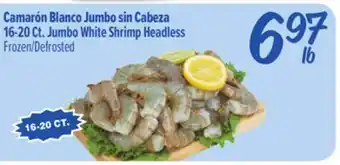 El Super 16-20 Ct. Jumbo White Shrimp Headless offer
