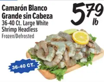 El Super 36-40 Ct. Large White Shrimp Headless offer