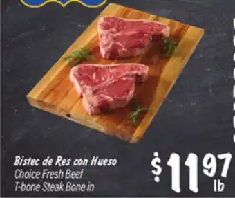 El Super Choice Fresh Beef T-bone Steak Bone in offer