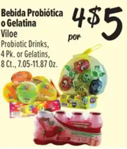 El Super Viloe Probiotic Drinks 4 pk., or Gelatins, 8 Ct., 7.05-11.8 oz offer