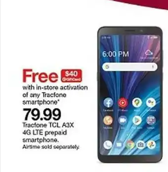 Target Tracfone Tcl A3x 4g Lte offer