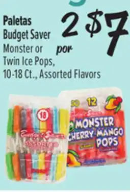 El Super Monster or Twin Ice Pops offer