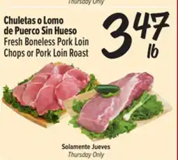 El Super Fresh Boneless Pork Loin Chops or Pork Loin Roast offer