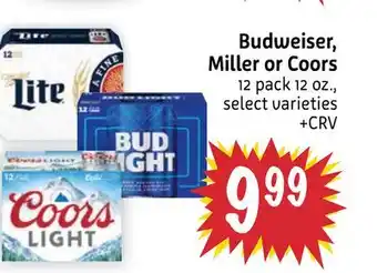 Foodmaxx Budweiser, Miller or Coors offer