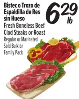 El Super Fresh Boneless Beef Clod Steaks or Roast offer