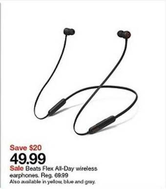 Target Beats Flex All-day Wireless Earphones offer