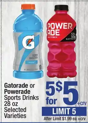 Super King Markets Gatorade or Powerade Sports Drinks offer
