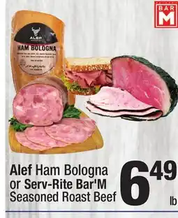 Super King Markets Alef Ham Bologna or Serv-Rite Bar'M Seasoned Roast Beef offer