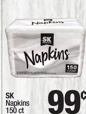 Super King Markets SK Napkins 150 ct offer