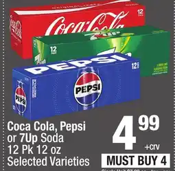 Super King Markets Coca Cola, Pepsi or 7Up Soda 12 Pk 12 oz offer