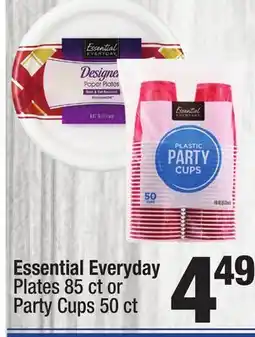 Super King Markets Essential Everyday Plates 85 ct or Party Cups 50 ct offer