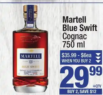 Super King Markets Martell Blue Swift Cognac offer