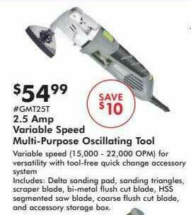 Valu Home Centers 2.5 Amp Variable Speed Multi-purpose Oscillating Tool offer
