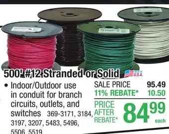 Menards 500' #12 Stranded or Solid offer
