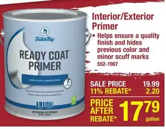 Menards Interior/Exterior Primer offer