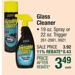 Menards Glass Cleaner offer