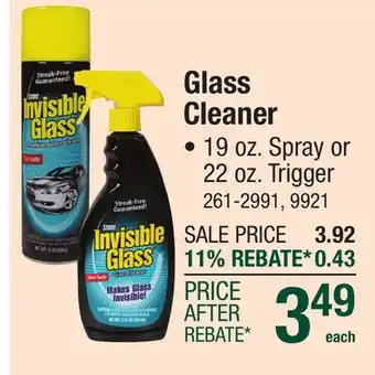 Menards Glass Cleaner offer