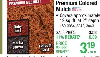 Menards Premium Colored Mulch offer