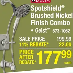 Menards Spotshield Brushed Nickel Finish Combo offer