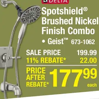 Menards Spotshield Brushed Nickel Finish Combo offer