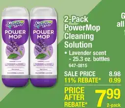 Menards 2-Pack PowerMop Cleaning Solution offer
